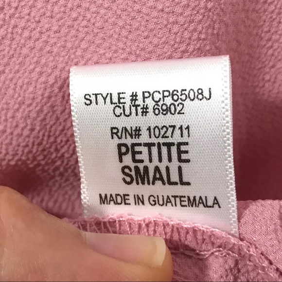 Gibson Ruthie Ridley Split Neck Sleeveless Office Crepe Blouse Pink Petite Small - Picture 8 of 8